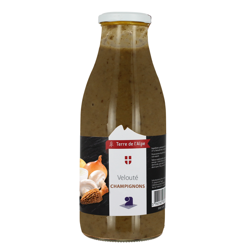 Velouté de Champignon La bouteille de 970ml TERRE DE L'ALPE Velouté de Champignon La bouteille de 970ml TERRE DE L'ALPE