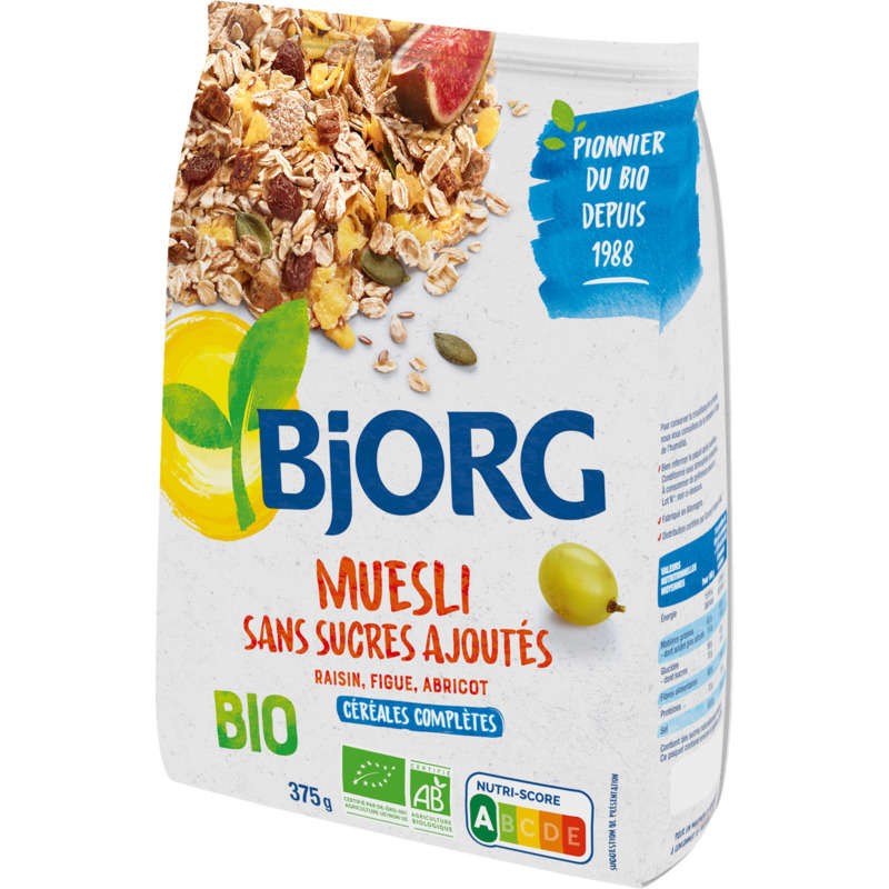 BJORG Muesli sans sucre ajouté Bio 375g BJORG Muesli sans sucre ajouté Bio 375g