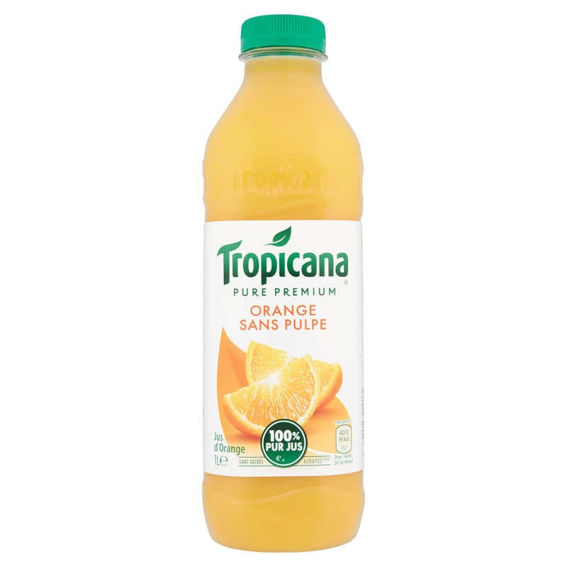 TROPICANA Jus d'orange sans pulpe 1L TROPICANA Jus d'orange sans pulpe 1L
