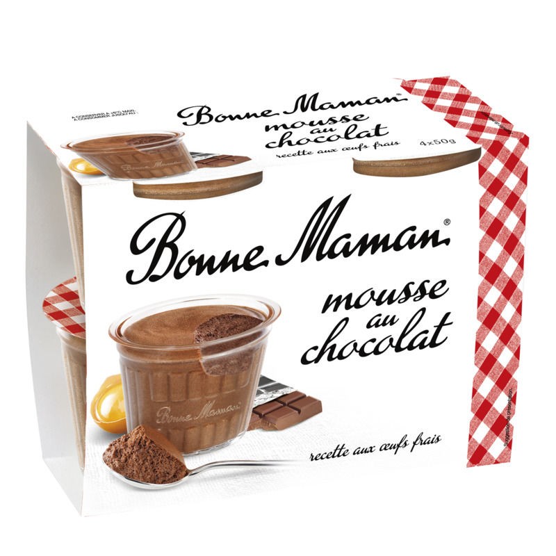 BONNE MAMAN Mousse au Chocolat 4x50g BONNE MAMAN Mousse au Chocolat 4x50g