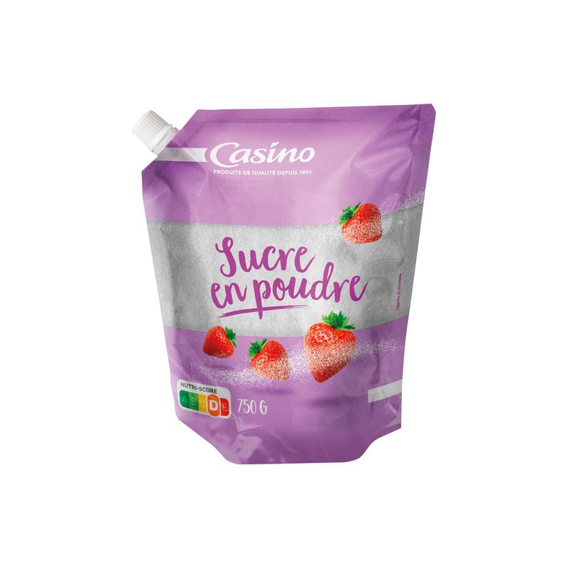 CASINO Sucre blanc en poudre Doypack - 750g CASINO Sucre blanc en poudre Doypack - 750g