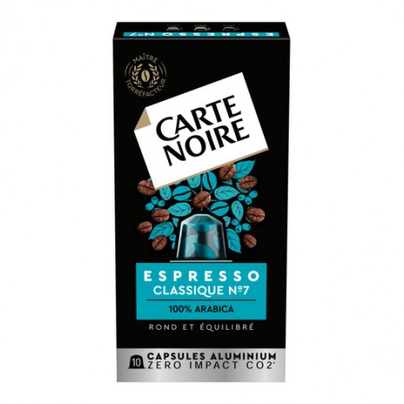 CARTE NOIRE - Capsules Aluminium Classique N°7 x10 - 55g